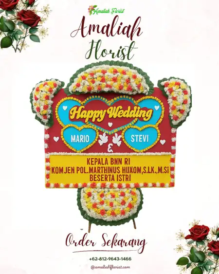 Papan Bunga Pernikahan Kakatpenjalin